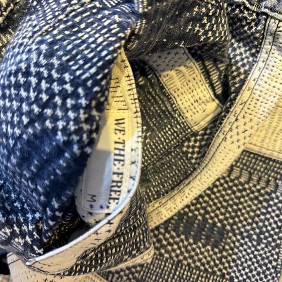 WE THE FREE MISFIT BORO REVERSIBLE HAREM JEANS IN NAVY WHITE COMBO NEW - Picture 11 of 13